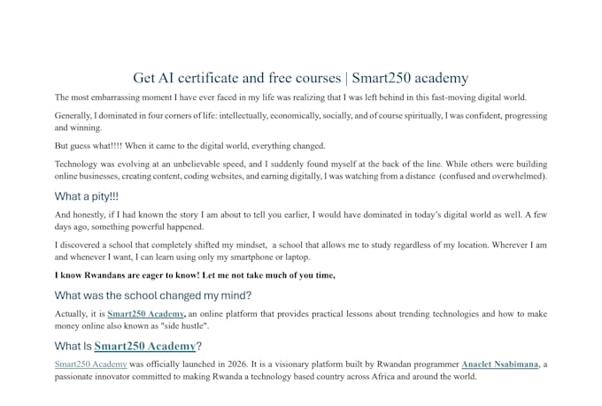 write SEO articles and translate english to swahili